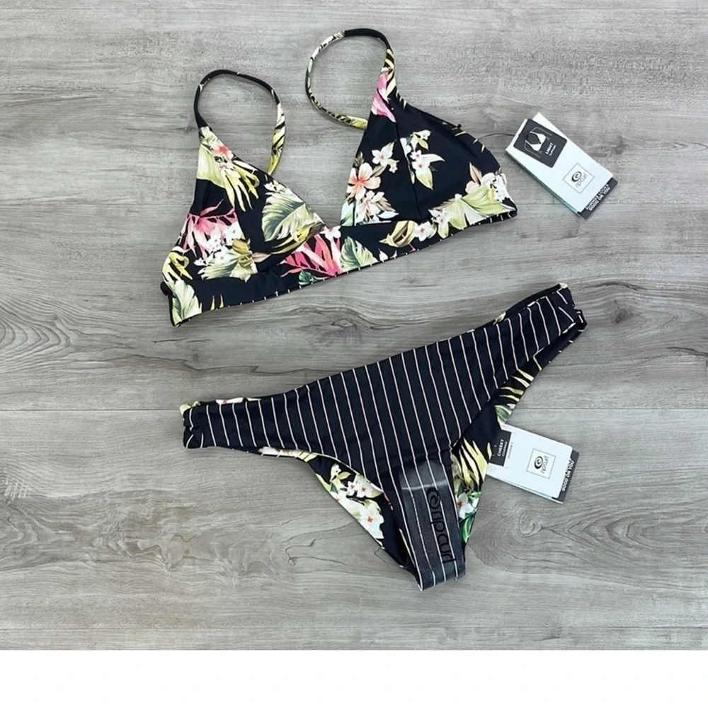 ☀️RIP CURL☀️ ON THE COAST TRI ON THE COAST REVERSIBLE CHEEKY BIKINI SET